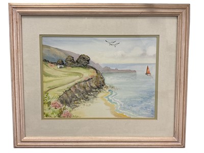 Lot 111 - An indistinctly signed watercolour (K W...