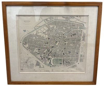 Lot 118 - A map of Brussels, 'drawn by W. B. Clarke and...