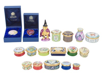 Lot 159 - A collection of Halcyon Days enamel boxes.