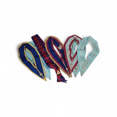 Lot 100 - A Collection of Masonic aprons and sashes.