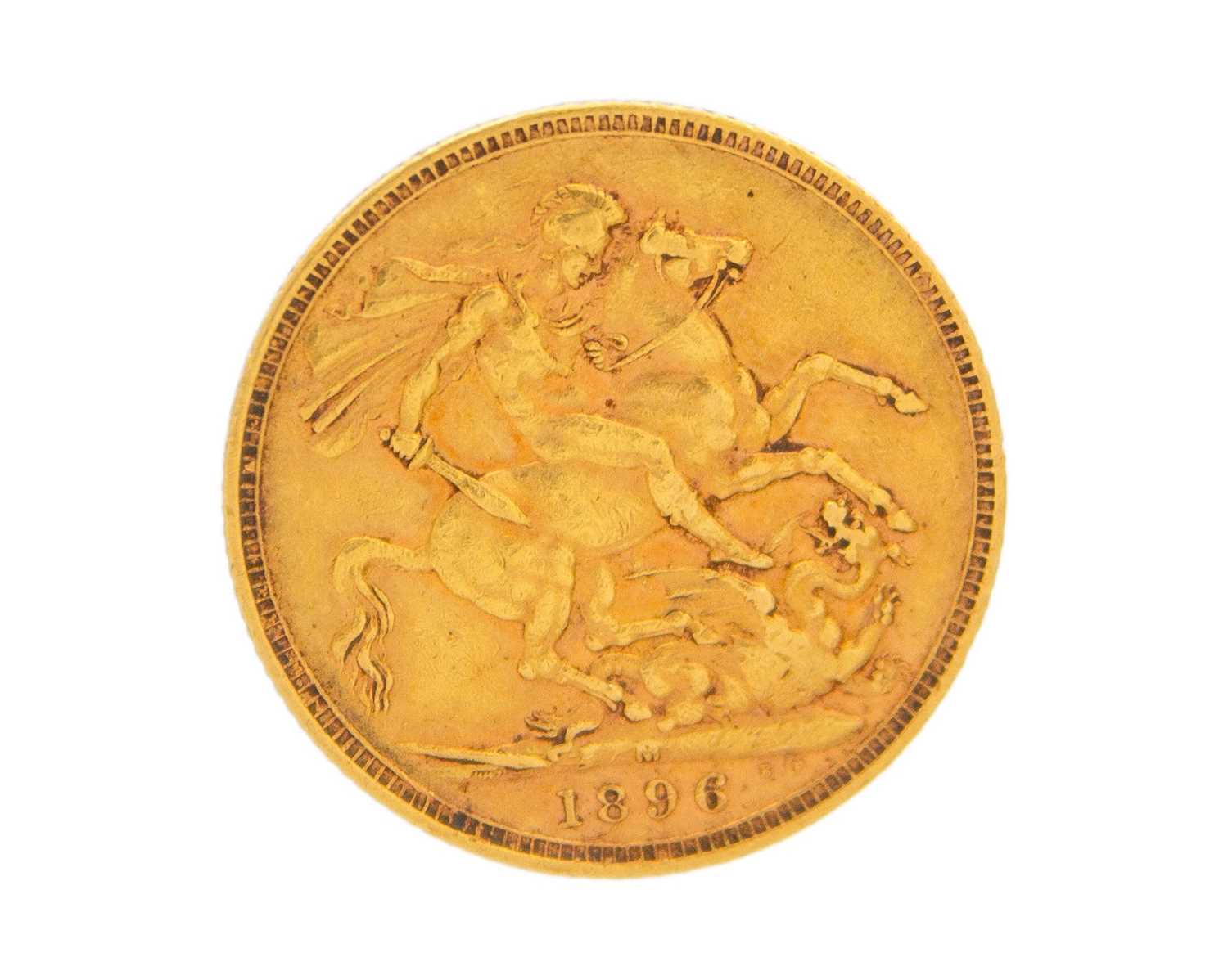 Lot 40 - A Victoria 1896 Melbourne Mint full sovereign gold coin.