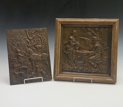 Lot 170 - A cast iron plaque after Albrecht Durer,...