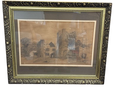 Lot 138 - A 19th century pencil sketch on paper of...