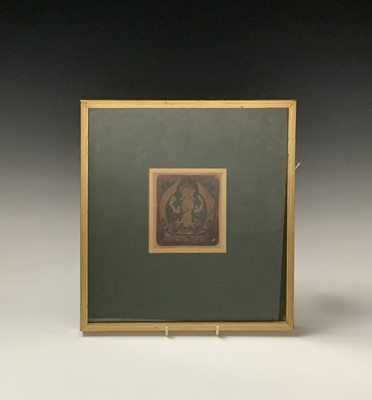 Lot 112 - A Chinese oil on panel of a Bodhisattva, 10 x...