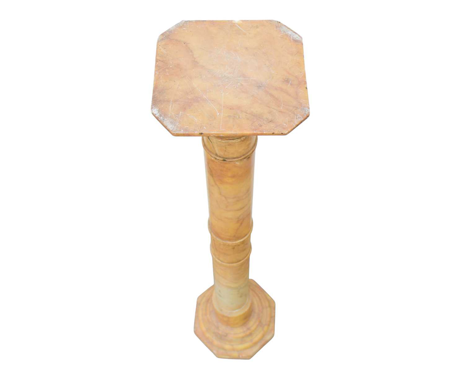 Lot 63 - A 19th century alabaster pillar.