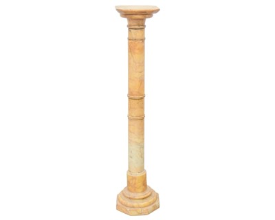 Lot 63 - A 19th century alabaster pillar.