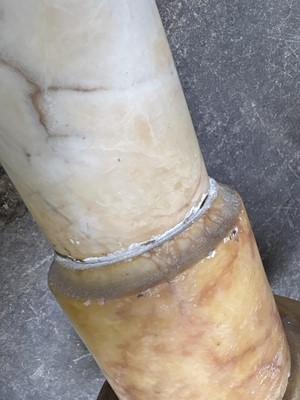 Lot 63 - A 19th century alabaster pillar.