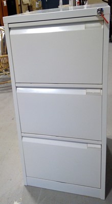 Lot 141 - A Metal Filing Cabinet with Keys. 102cm tall,...