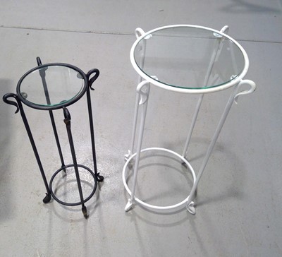 Lot 147 - Two Metal Jardiniere Stands, the Taller is...