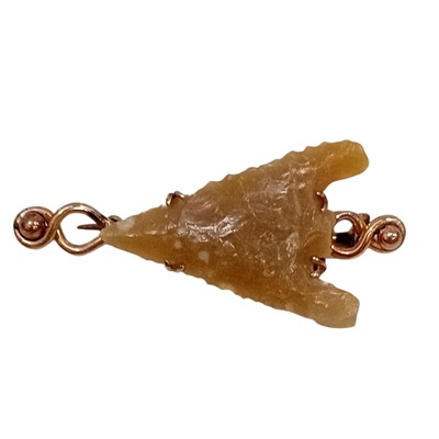 Lot 151 - A Flint Arrow Head mounted as a brooch in...