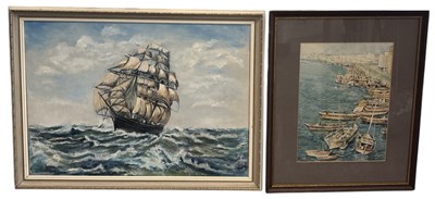 Lot 158 - 'The Cutty Sark', oil on canvas, idistinctly...