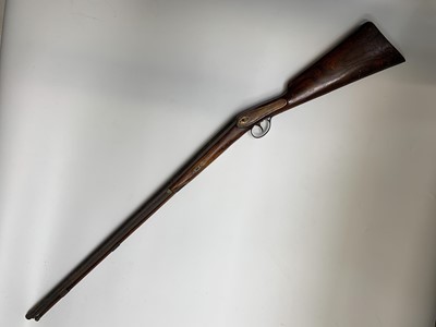 Lot 361 - A 19th percussion sporting gun, the barrel,...