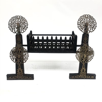 Lot 289 - A pair of Arts and Crafts brass and wrought...