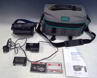 Lot 161 - A Sony Video 8 Handycam. The Battery Charges,...