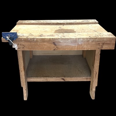 Lot 4 - A scratch-built workbench with a Record No 51...