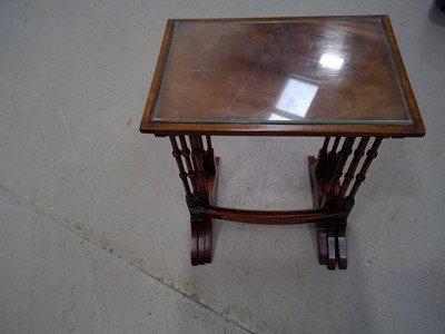 Lot 175 - A Nest of Tables. With Turned Legs, the Tables...