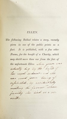 Lot 11 - (Early Irish Female Poetry and Authors presentation copy with marginalia) Melesina Trench