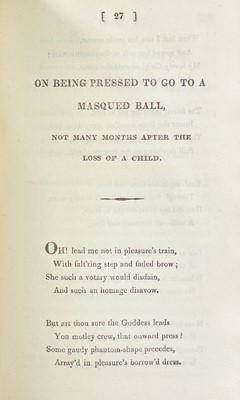 Lot 11 - (Early Irish Female Poetry and Authors presentation copy with marginalia) Melesina Trench