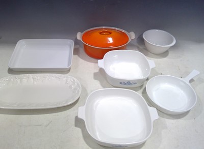 Lot 188 - Pyrosil Ware, an Enamel Casserole Pot, a Bodum...