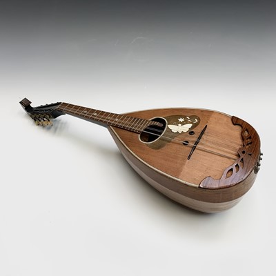 Lot 141 - An Italian rosewood and inlaid eight string...