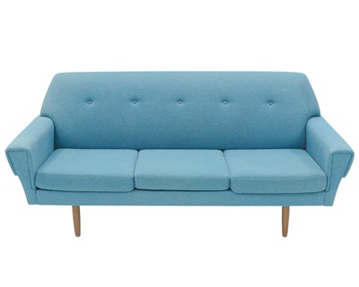 Lot 606 - A Danish mid century three seater sofa.