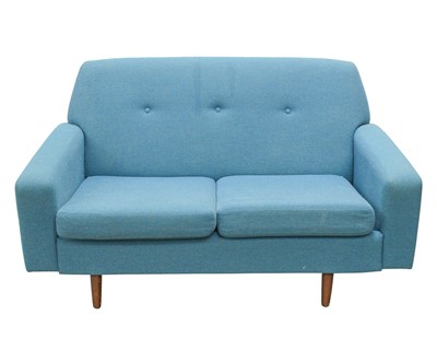 Lot 726 - A mid century Danish two seater sofa.