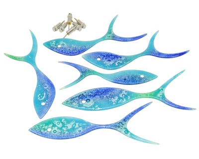 Lot 567 - Jo Downs - Schoaling fish wall art.