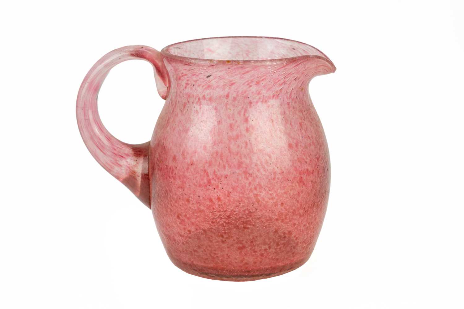 Lot 645 - A Scottish ruby coloured bubble glass lemonade jug.