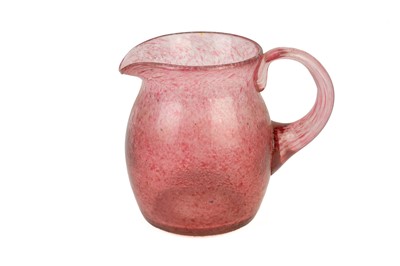 Lot 645 - A Scottish ruby coloured bubble glass lemonade jug.