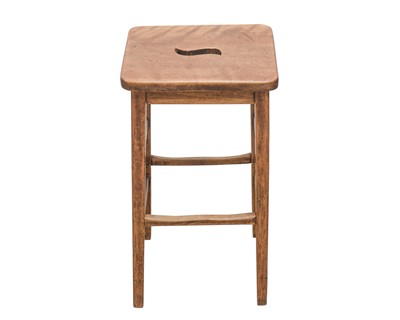 Lot 915 - A rare Edward VIII walnut and stained beech high stool.