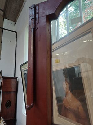 Lot 908 - A Japanned black lacquer standing corner cabinet.