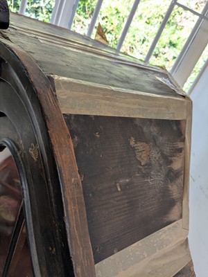 Lot 908 - A Japanned black lacquer standing corner cabinet.