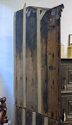 Lot 908 - A Japanned black lacquer standing corner cabinet.