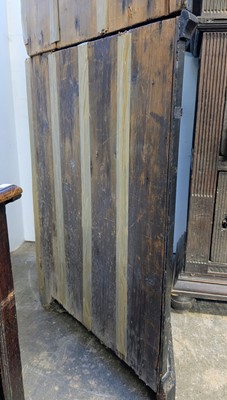 Lot 908 - A Japanned black lacquer standing corner cabinet.