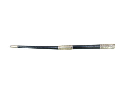 Lot 298 - A silver mounted ebony conductor's baton.