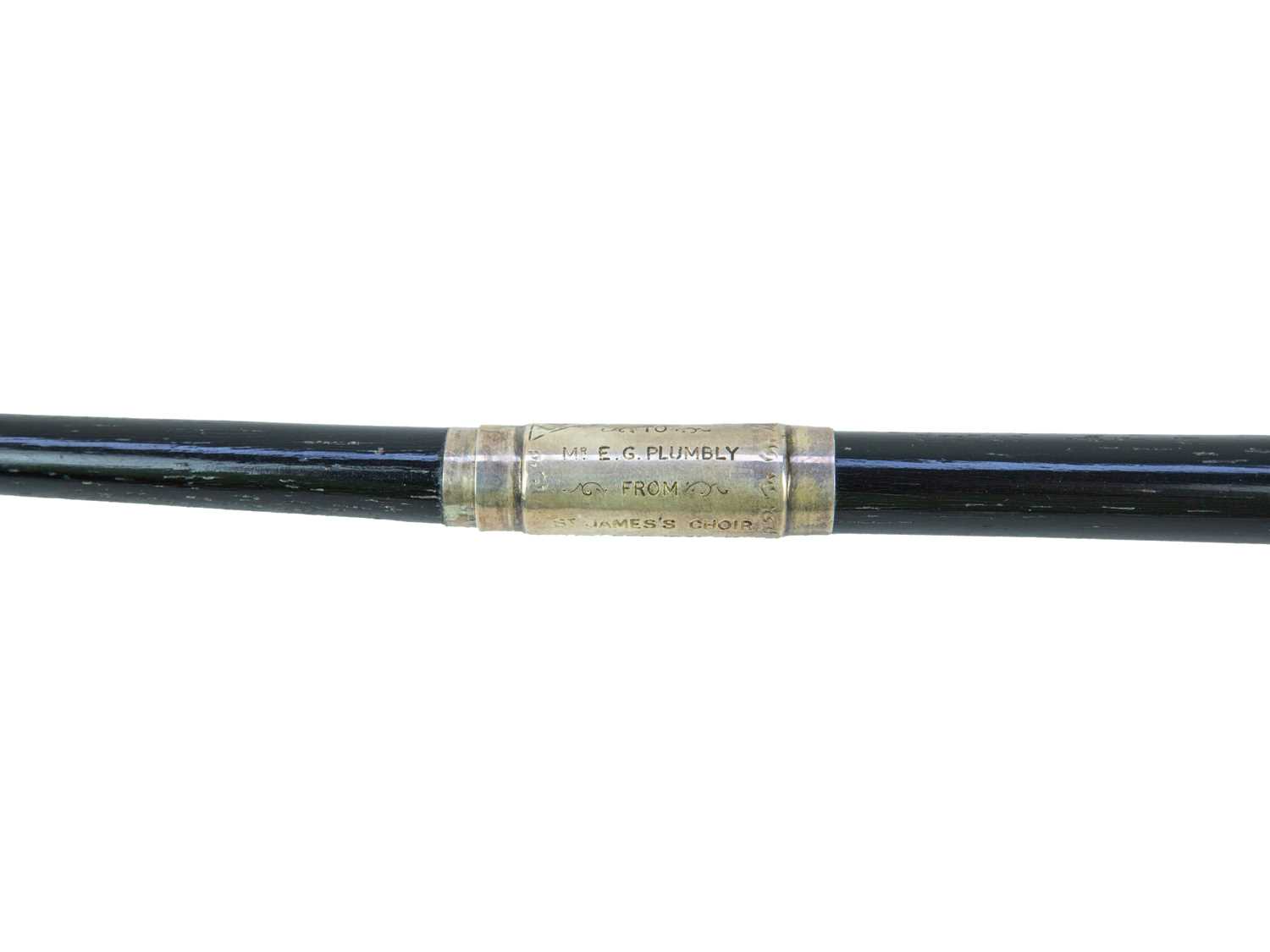 Lot 298 - A silver mounted ebony conductor's baton.