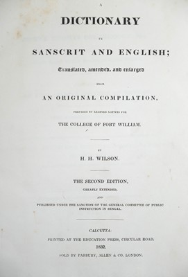 Lot 39 - (India) H. H. Wilson