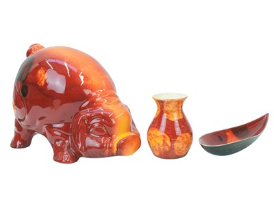 Lot 611 - A large 'Glazed Art' pig.