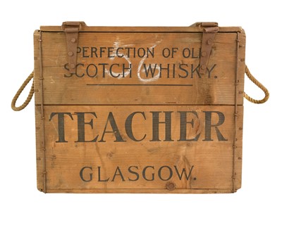 Lot 18 - A wooden crate - Teacher's Whisky.