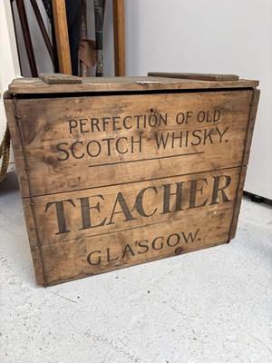 Lot 18 - A wooden crate - Teacher's Whisky.