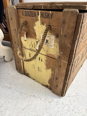 Lot 18 - A wooden crate - Teacher's Whisky.