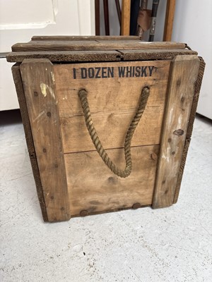 Lot 18 - A wooden crate - Teacher's Whisky.