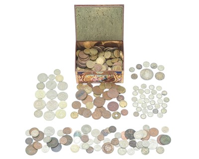 Lot 198 - Box Containing GB & World Coinage Including Silver.