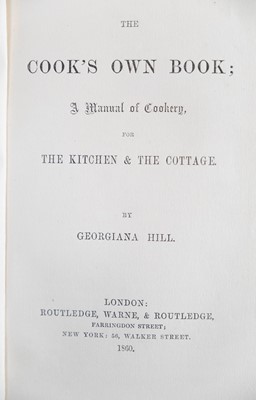 Lot 231 - (Cookery) Georgiana Hill