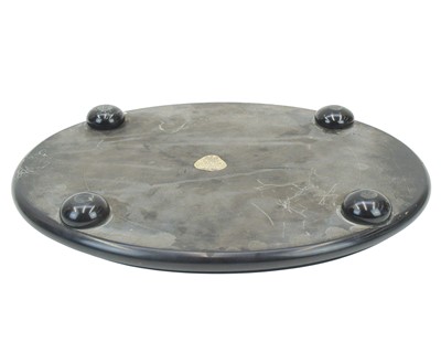 Lot 69 - A Victorian Torquay inlaid marble deskstand, labelled for Pratt.