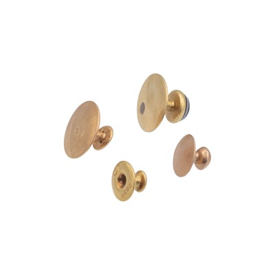 Lot 142 - A selection of gold dress shirt studs.