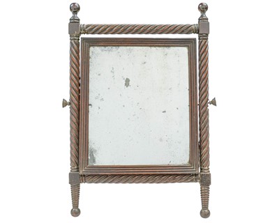 Lot 801 - A Regency mahogany strut dressing table mirror.