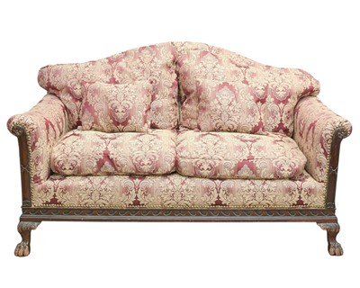 Lot 873 - An Edwardian mahogany framed two seater settee.