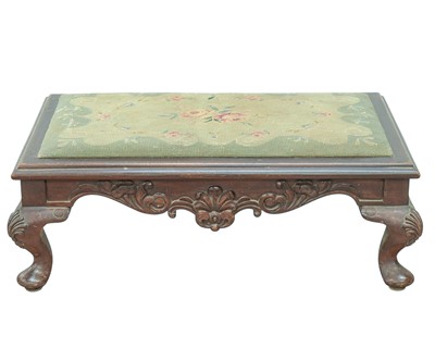 Lot 868 - A late Victorian mahogany footstool.