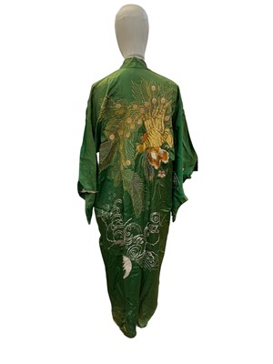 Lot 445 - An embroidered Japanese kimono.